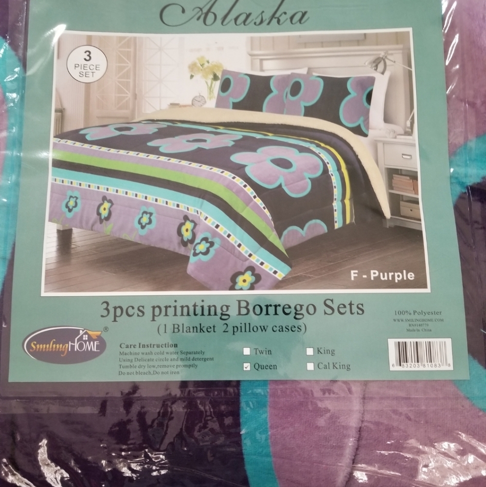Queen comforter sherpa material
